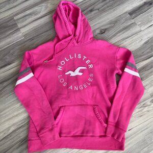 Hollister Pink Hoodie Y2K vibes, soft cozy lounge wear, classic, women's medium